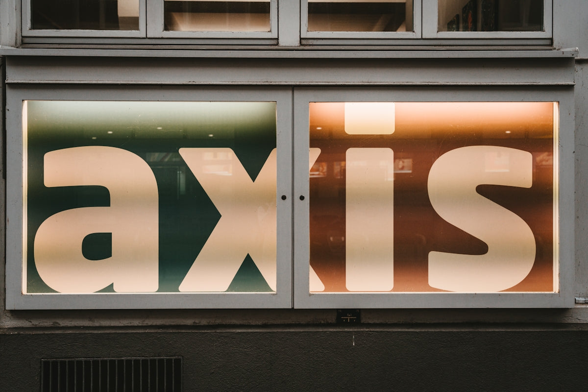 a close up of a window with a sign on it