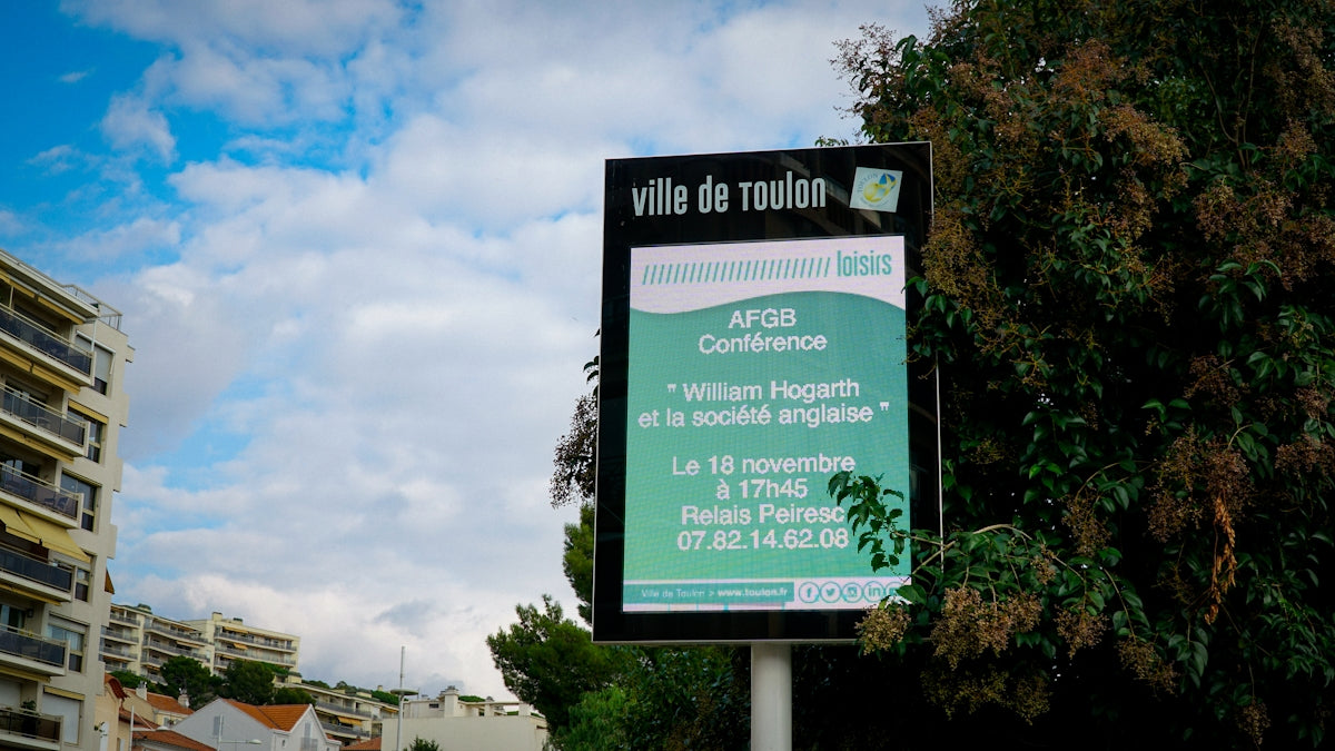 Digital billboard for afgb conference in toulon