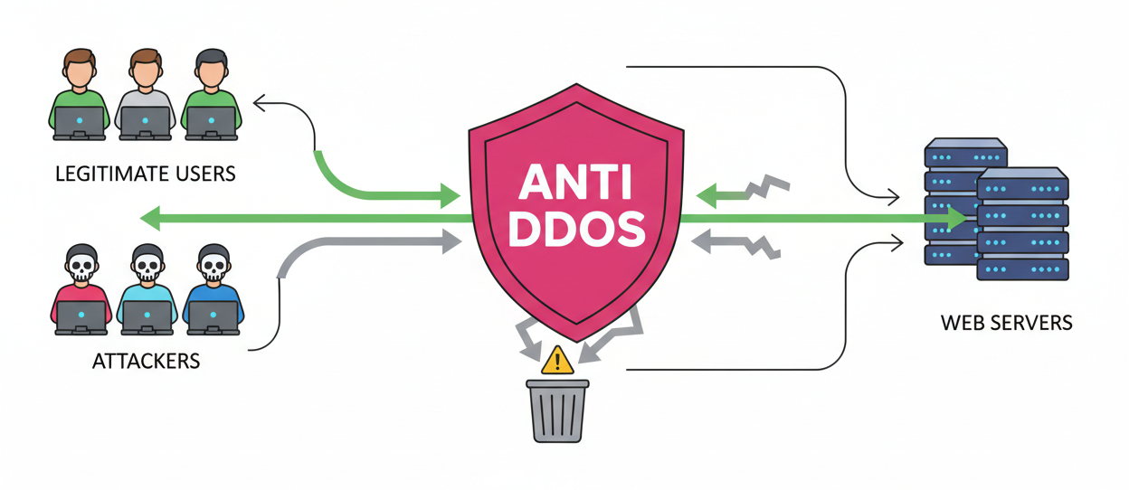 Anti-DDoS protection diagram