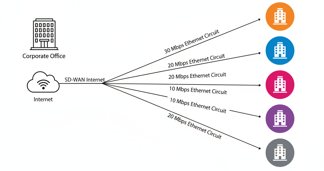 Enterprise network topology diagram