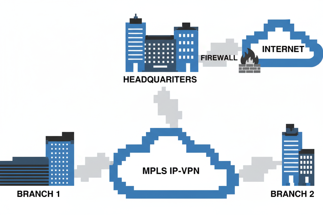 IPVPN/MPLS network diagram