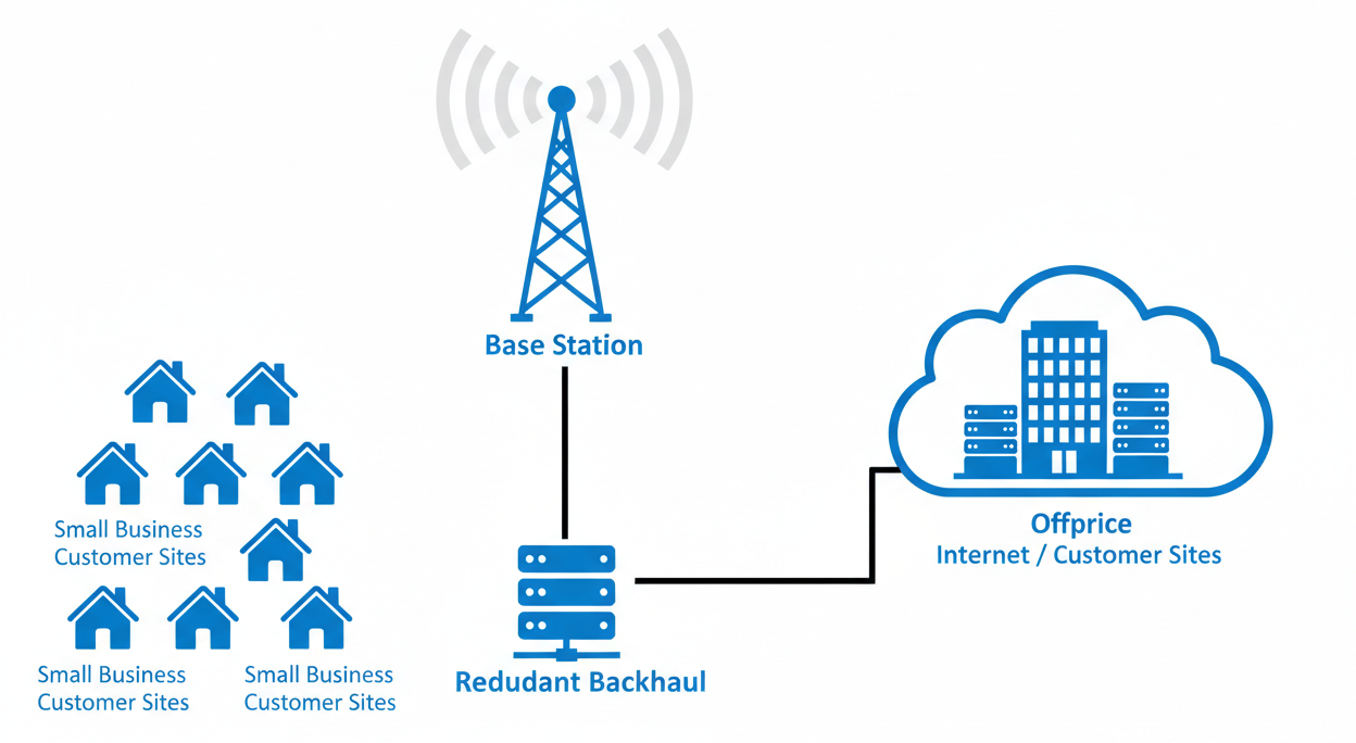 Wireless internet network diagram